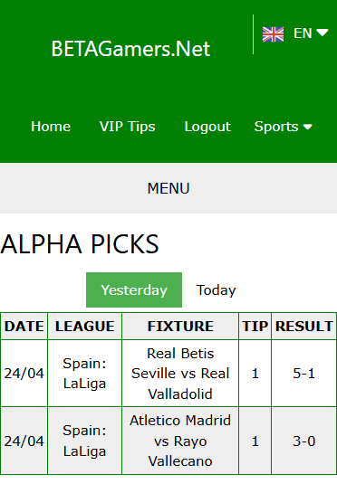 vip bet won ticket